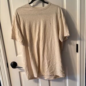 American Eagle Outfitters Cream Short Sleeve Tee